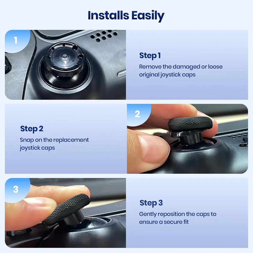Thumb Grip Set Joystick Cap Compatible With PS5/PS4 Controller Anti-Slip Anti-Scratch Analog Stick Cap view 6