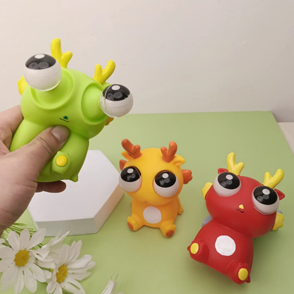 Eyeball Burst Squeeze Toy Explosive-Eyed Dragon Stress Relief Toy Creative Explosive Decompression Funny Vent Squeeze Toy