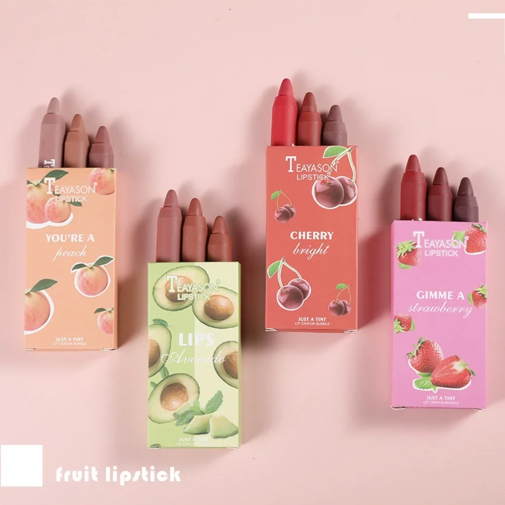 Juego de pintalabios rojo Sexy resistente al agua, lápiz labial Natural de larga duración, no pegajoso, tinte de labios desnudo, lápiz labial mate aterciopelado, maquillaje cosmético