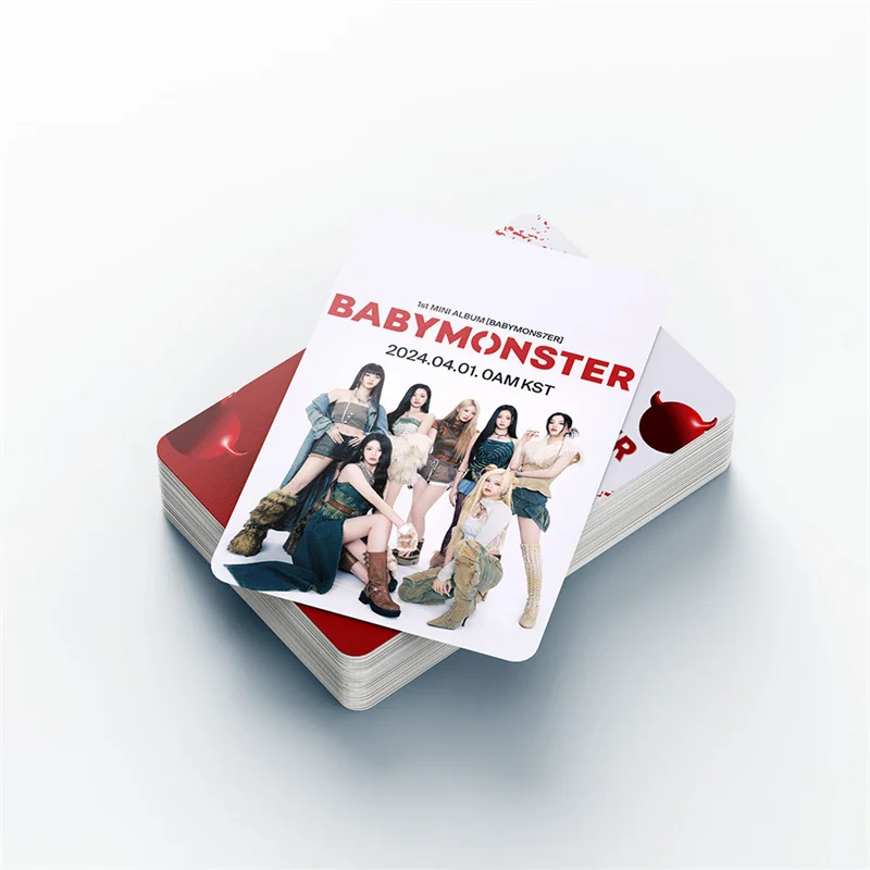 55pcs/set Kpop BAB MONSTER Album BABYMONS7ER LOMO Card Little Monster Support BM Card AHYEON HARAM RORA Postcard Photo Card