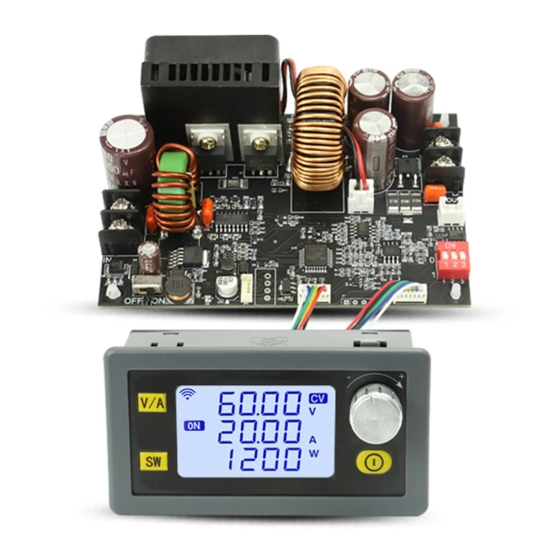 Module,Adjustable Converter Step Down Voltage-Regulator 6-70V to 0-60V 20A LCD Power Supply