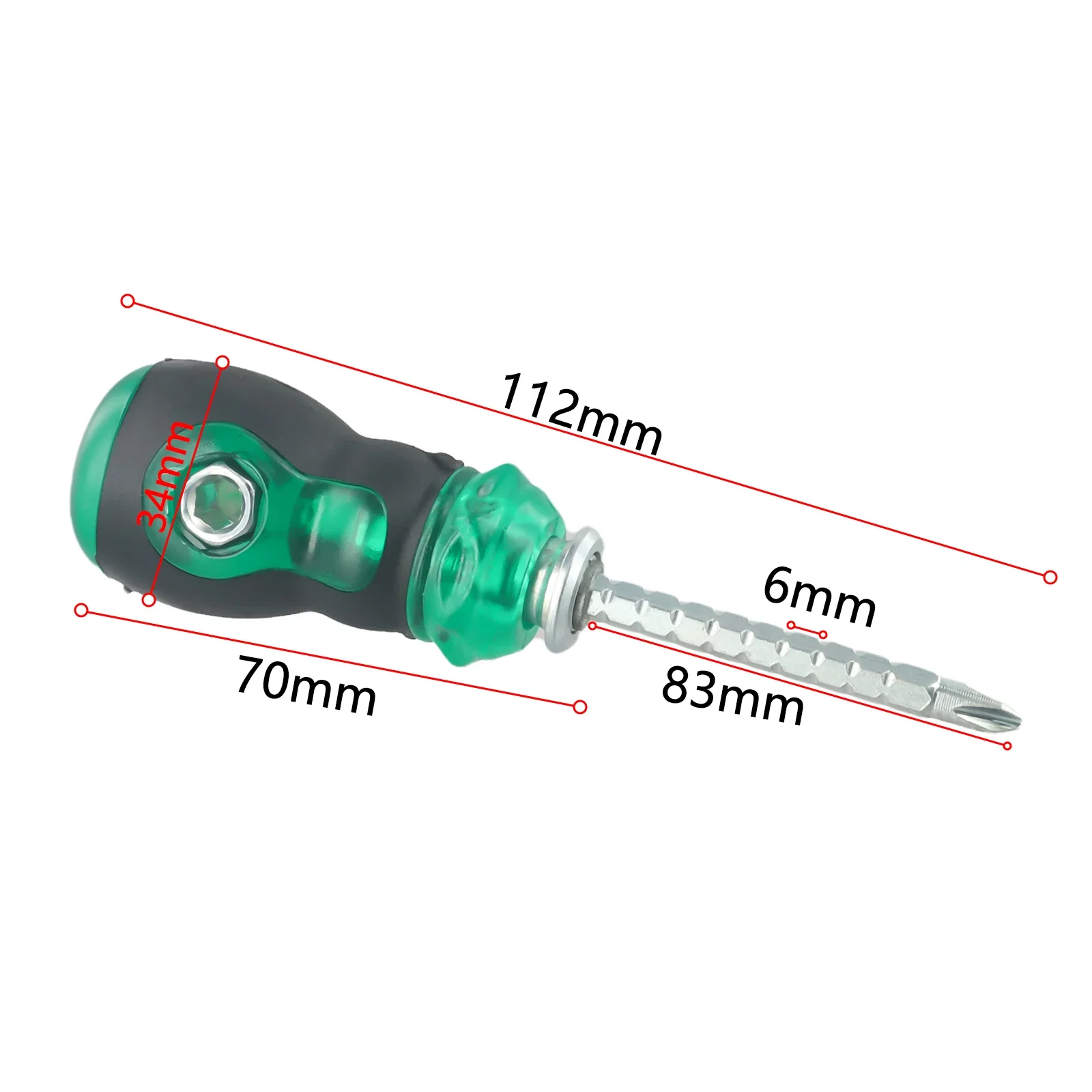 

Scalable Screwdriver More Labor-saving 112mm 1pc 6mm Chrome Vanadium Steel Easier Hanging Magnetic Short Distance