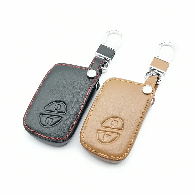 Leather Car Key Case Cover for Smart Key Lexus ES 300 H 250 350 GS RX CT200h CT200 ES240 GX400 LX570 RX270 2 Buttons Remote