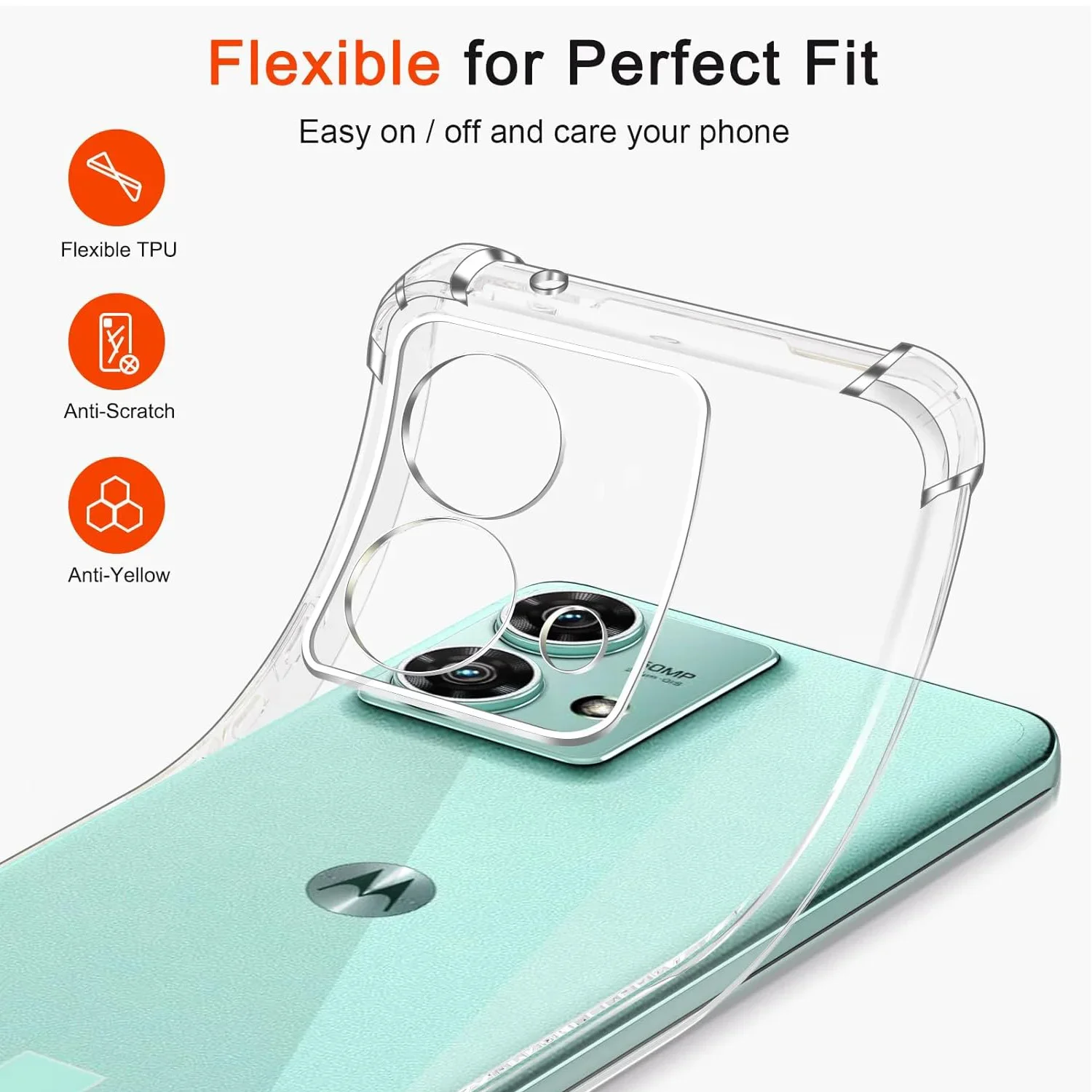 Luxury Clear Phone Case For Motorola Edge 40 Neo 5G 30 Pro 30 Fusion 30 Ultra 20 Pro 20 Lite Back Cover