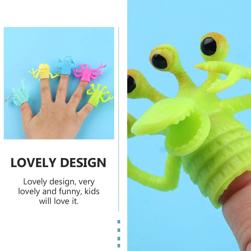 Mini gants de marionnettes effrayantes pour enfants, jouets à doigts pour tout-petits, jolis puzzles, 6 pièces