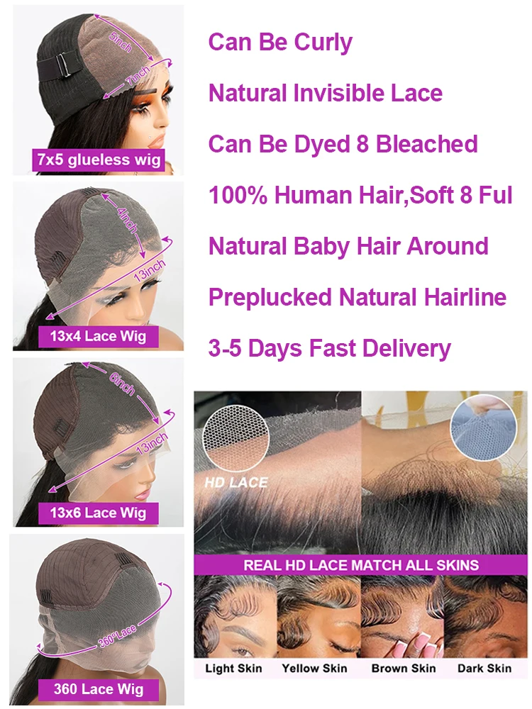 40 46 بوصة العظام مستقيم 13x4 13x6 HD الدانتيل الباروكة الأمامية 360 كامل الدانتيل الجبهة خصلات الشعر المستعار الإنسان 300% الكثافة غلويليس الباروكات شعر الإنسان