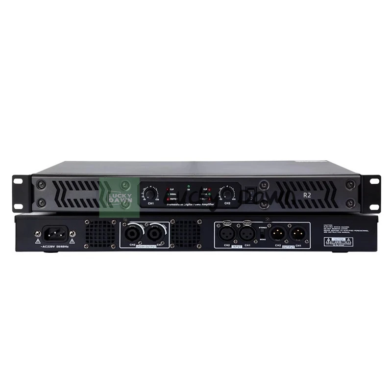 

"Digital Power Amplifier 2/4 Channel - Professional Pure Post Stage for Stage Audio, Home KTV Singing System, High Wattage"