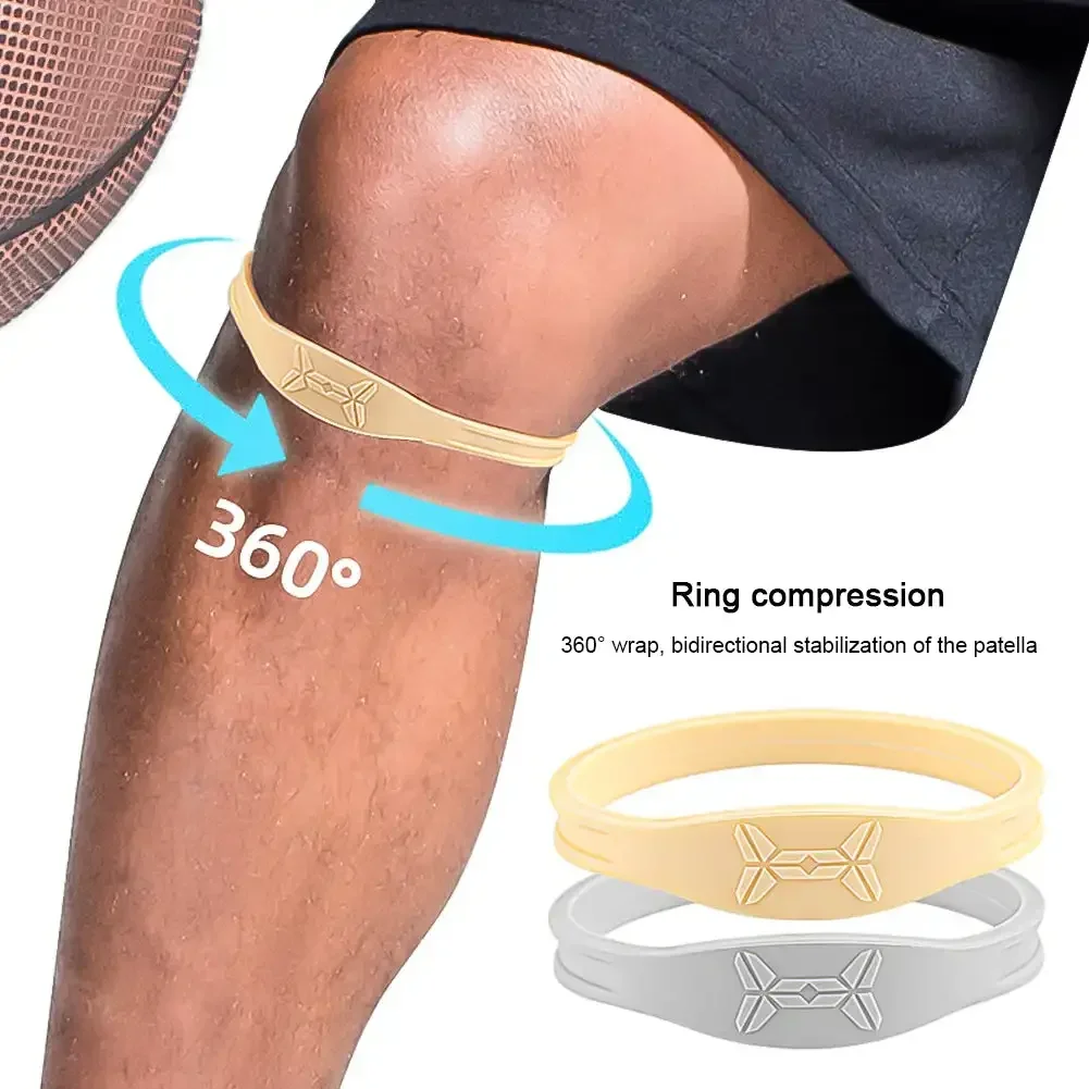 Silicone Patella Belt Fixed Protection Nude Grey Patella Knee Joint Rope Ring Flexible Highly Elastic Knee Support Brace