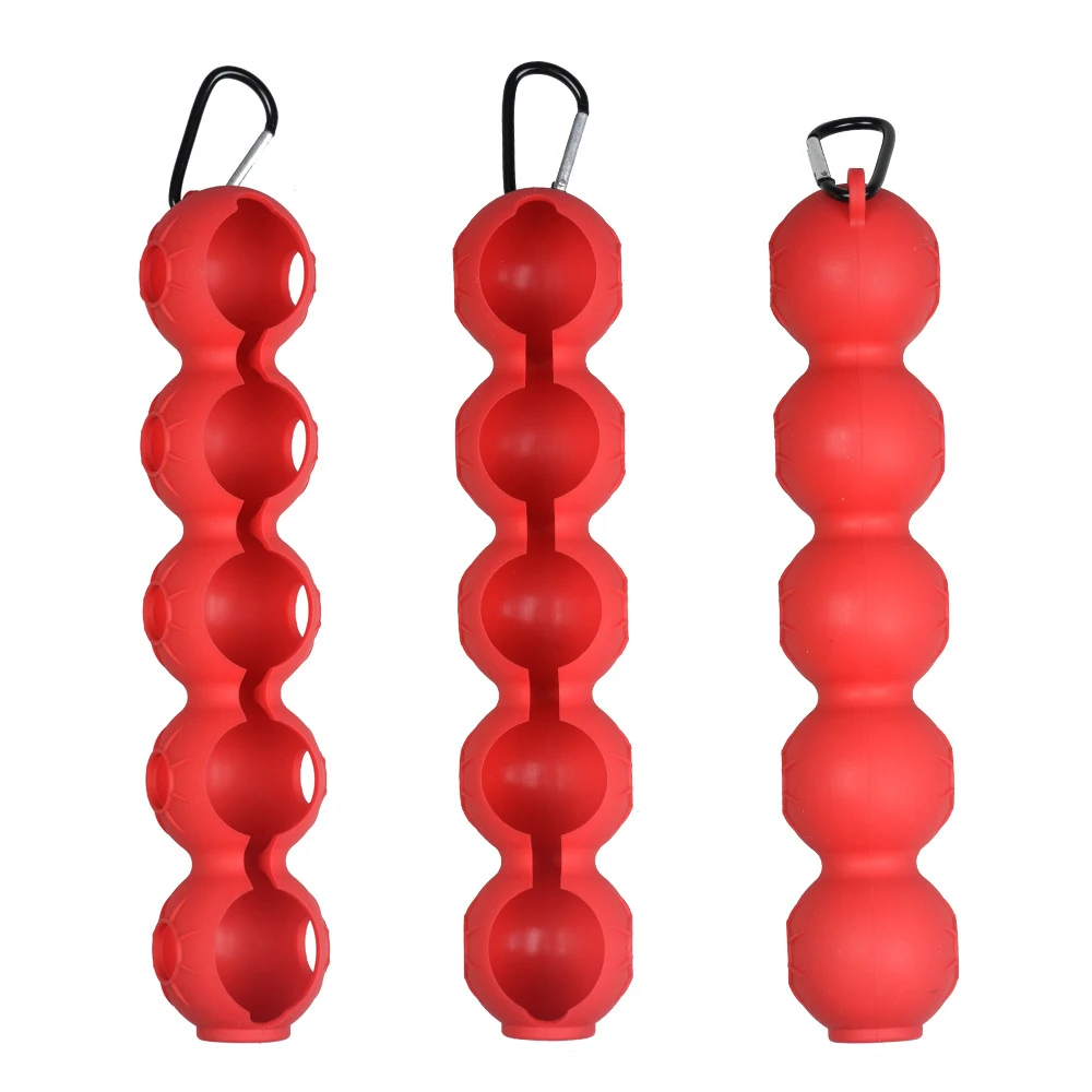 Juste de protection portable pour balle de golf, étui en silicone en poudre pour 5 balles, sac de transport pour sports d'entraînement