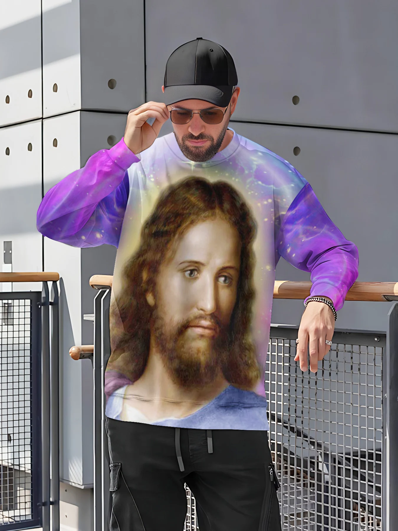 Christianity Sweatshirt Jesus Pattern Printed Round Neck Sportshirt Men Women Long Sleeve Casual Male Harajuku Style Tops