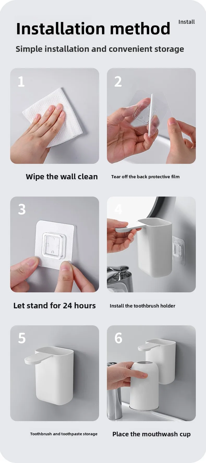 Soporte para cepillos de dientes de acero con vaso magnético_voghion.com