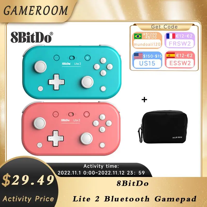 Top 8BitDo Lite 2 Bluetooth Gamepad with Vibration Wireless Game Controller for Nintendo Switch Lite Android Raspberry Pi