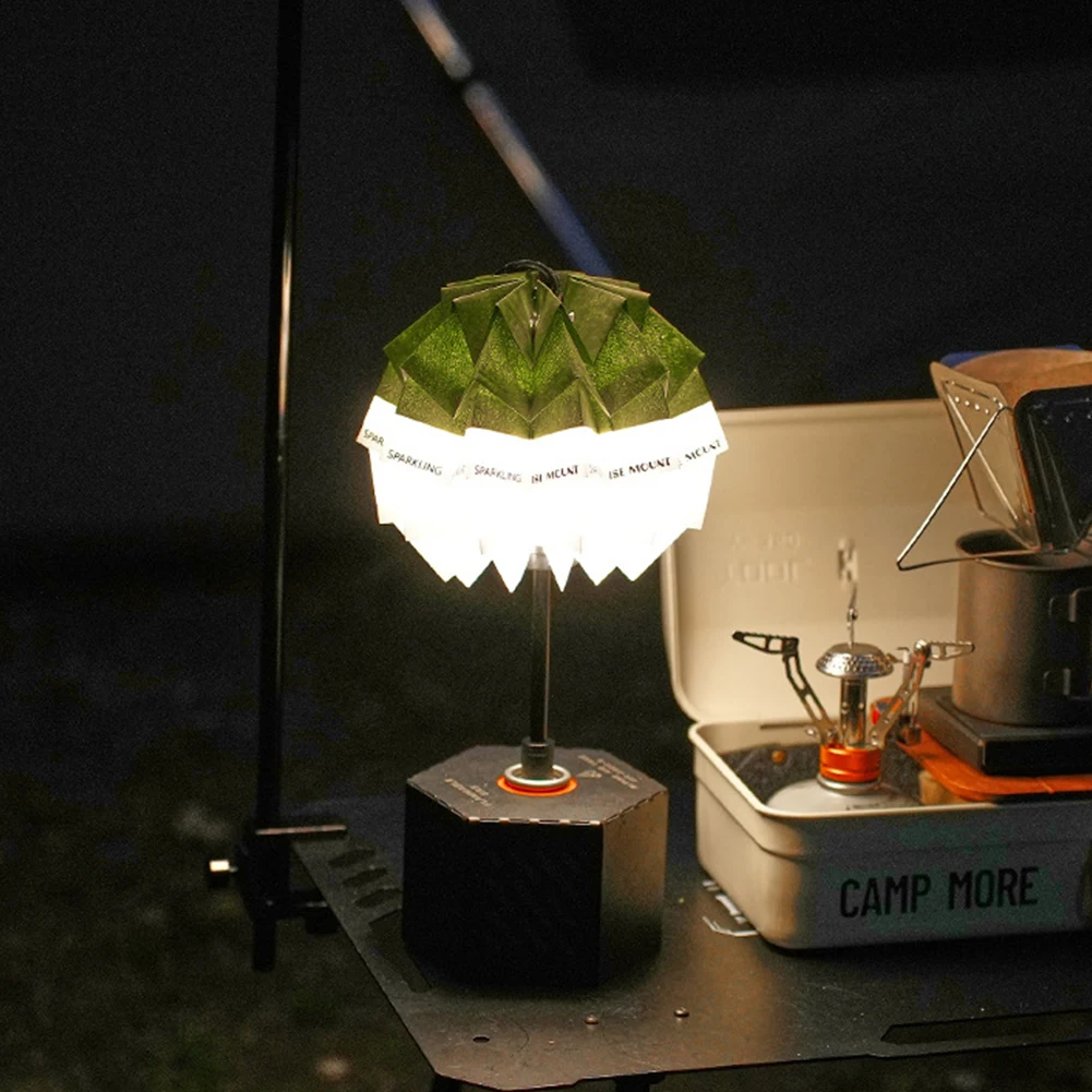 DIY Outdoor Pinecone Paper Camping Light Shade Lamp Cover Folding Camping Lampshade for Outdoor Camping Tent (No lights)