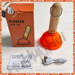 Toilet Plunger Nerve Night Light Night-Getting-Up Atmosphere Simple Usb Hangable Chargeable Creative Led Silicone Night Light