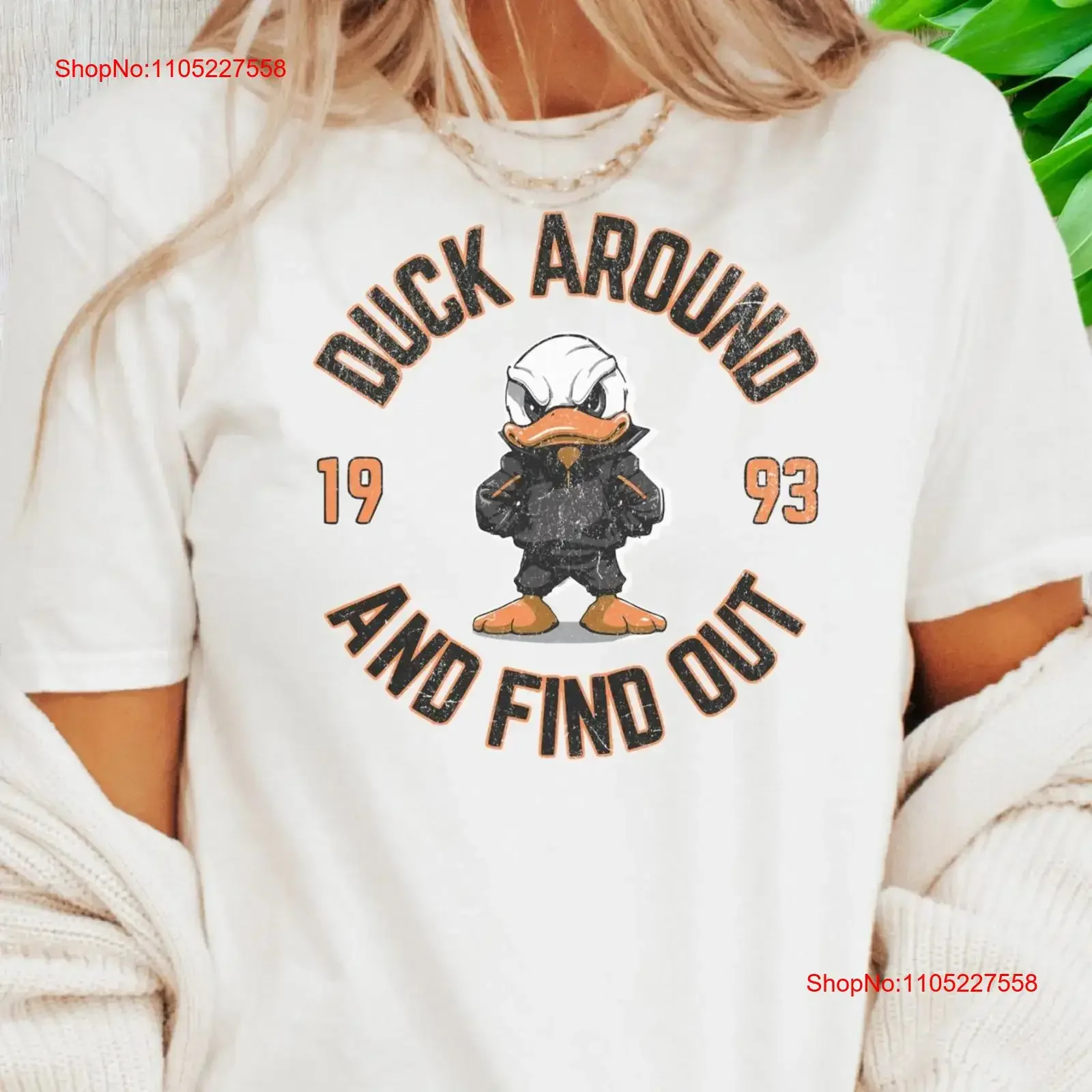 Camiseta Anaheim Ducks de Hóquei Vintage para Dia de Jogo, com Efeito Lavado, Estilosa, Elástica, para Uso Diário, com Estampa Gráfica