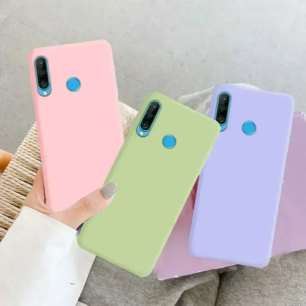 Per Huawei P30 Lite Custodia Candy Custodia morbida in silicone TPU Cover posteriore per Huawei P30 Lite Custodie per telefoni per Huawei Nova 4E Fundas Coque