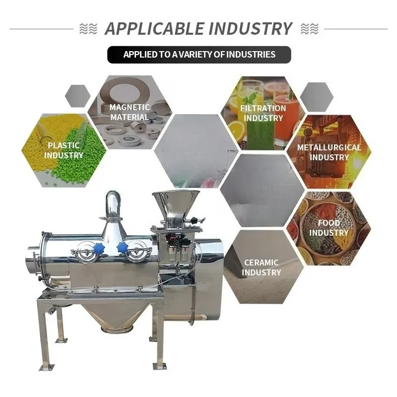Customized Starch Screening Vibrating Screen Corn Flour Vibrator Sieve Powder Sieving Machine Airflow Centrifugal