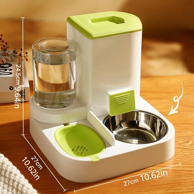 

Automatic Pet Feeder with Large Capacity, Food Storage Box with Water Dispenser, Cats Food Container, Feeding Bowls