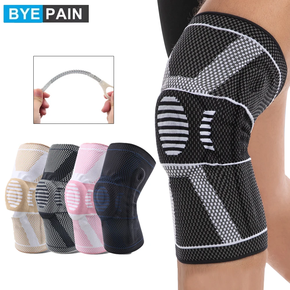 

1 шт. Наколенник для мужчин и женщин, компрессионные наколенники с гелевой подушечкой для надколенника и боковыми стабилизаторами