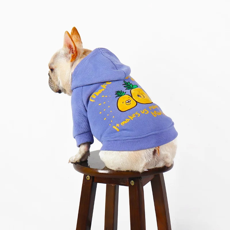 Winter New Padded Thickened Cotton Warm Pet Dog Hoodie French Bulldog Schnauzer Bichon Pet Clothes Small And Medium Dog Clothes