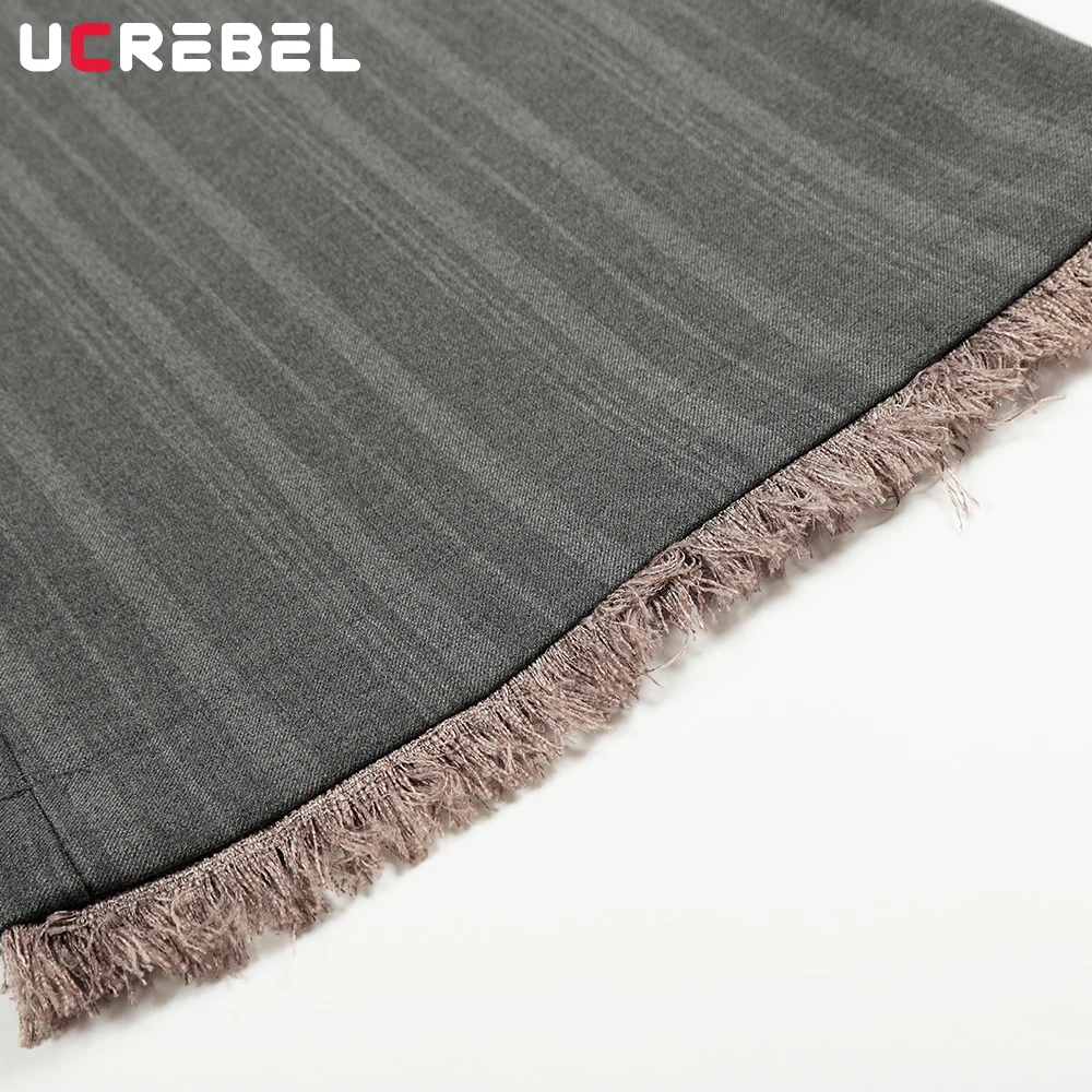 مخطط البدلة السراويل الرجال الخام حافة الرجعية شارع العليا فضفاض واسعة الساق الرباط عارضة السراويل رجل #5