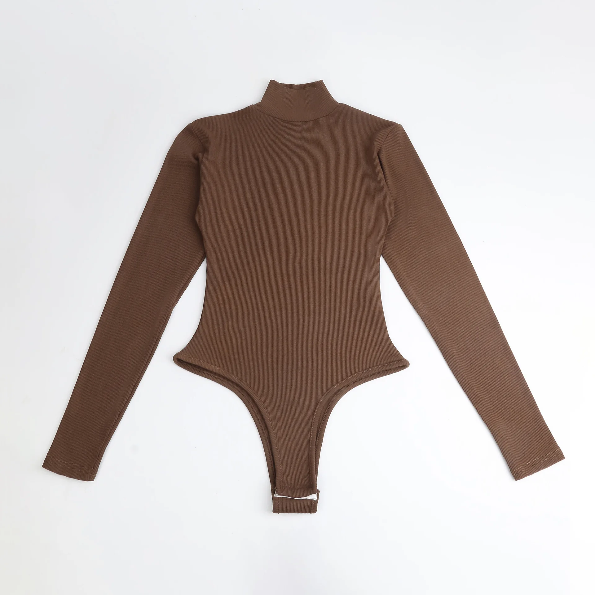 Lange mouw bodysuit dames warme coltrui tops sexy geribbelde bodycon lichamen voor dames bodysuits in zwart eendelige outfits