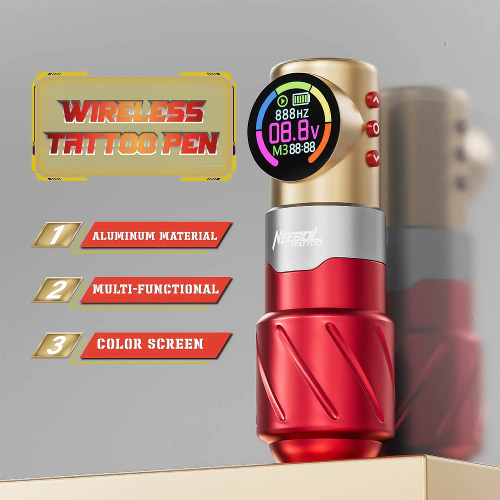 

Wireless Tattoo Machine 2000mAh Battery 4.0mm Stroke Coreless Motor Tattoo Pen Permanent Makeup Machines Tattoo Supplies