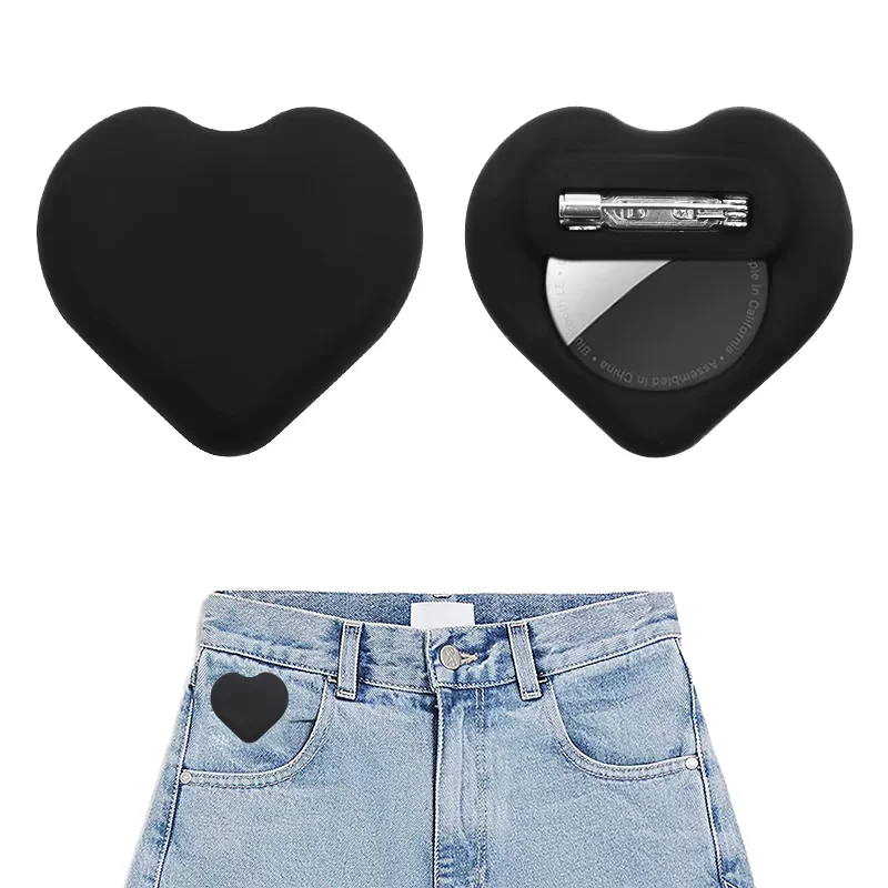 1 шт. силиконовый защитный чехол в форме сердца для airtag, детский, пожилой, для домашних животных, устройство против потери, пряжка, защитный чехол от царапин