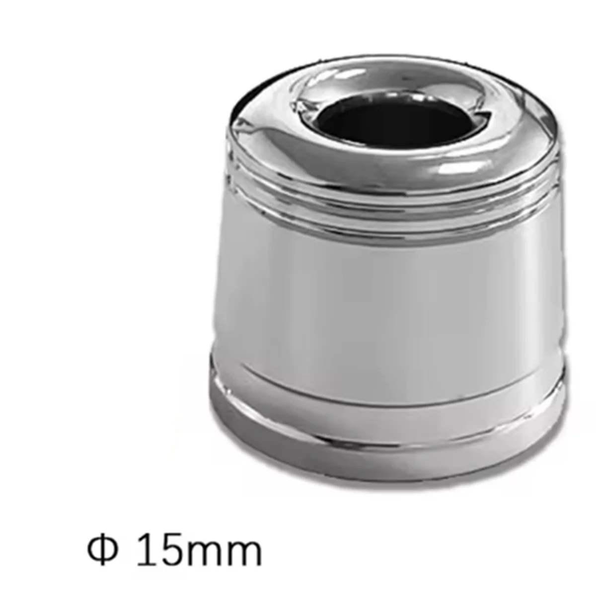 حامل أمان A04V بقطر 15 مم، قاعدة حلاقة ذات حافة مزدوجة مع حلقة مضادة للانزلاق فضية #6