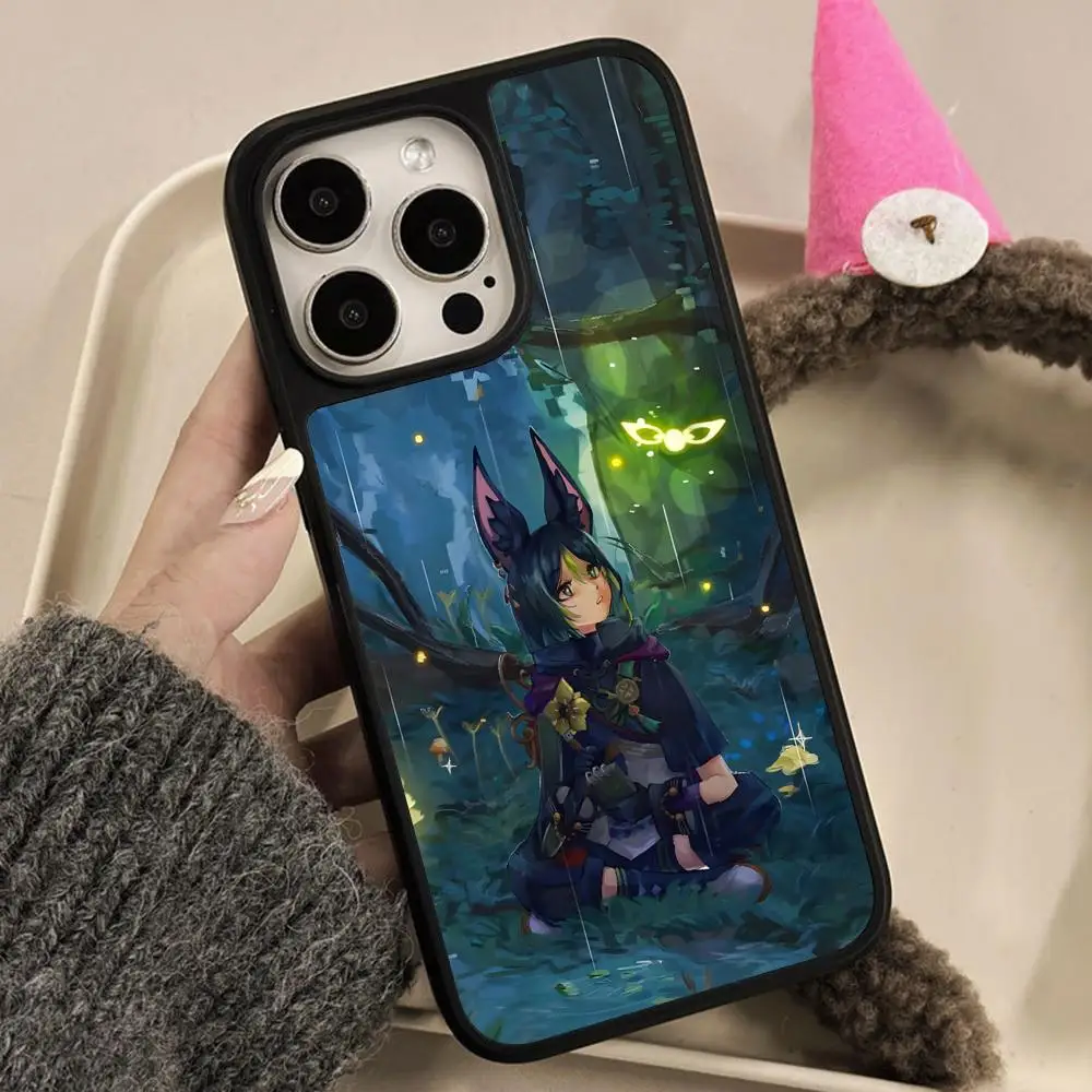

Game GI Tighnari Phone Case for iPhone 17 16 15 14 13 12 11 Air Pro Max Plus Matte Surface Cover