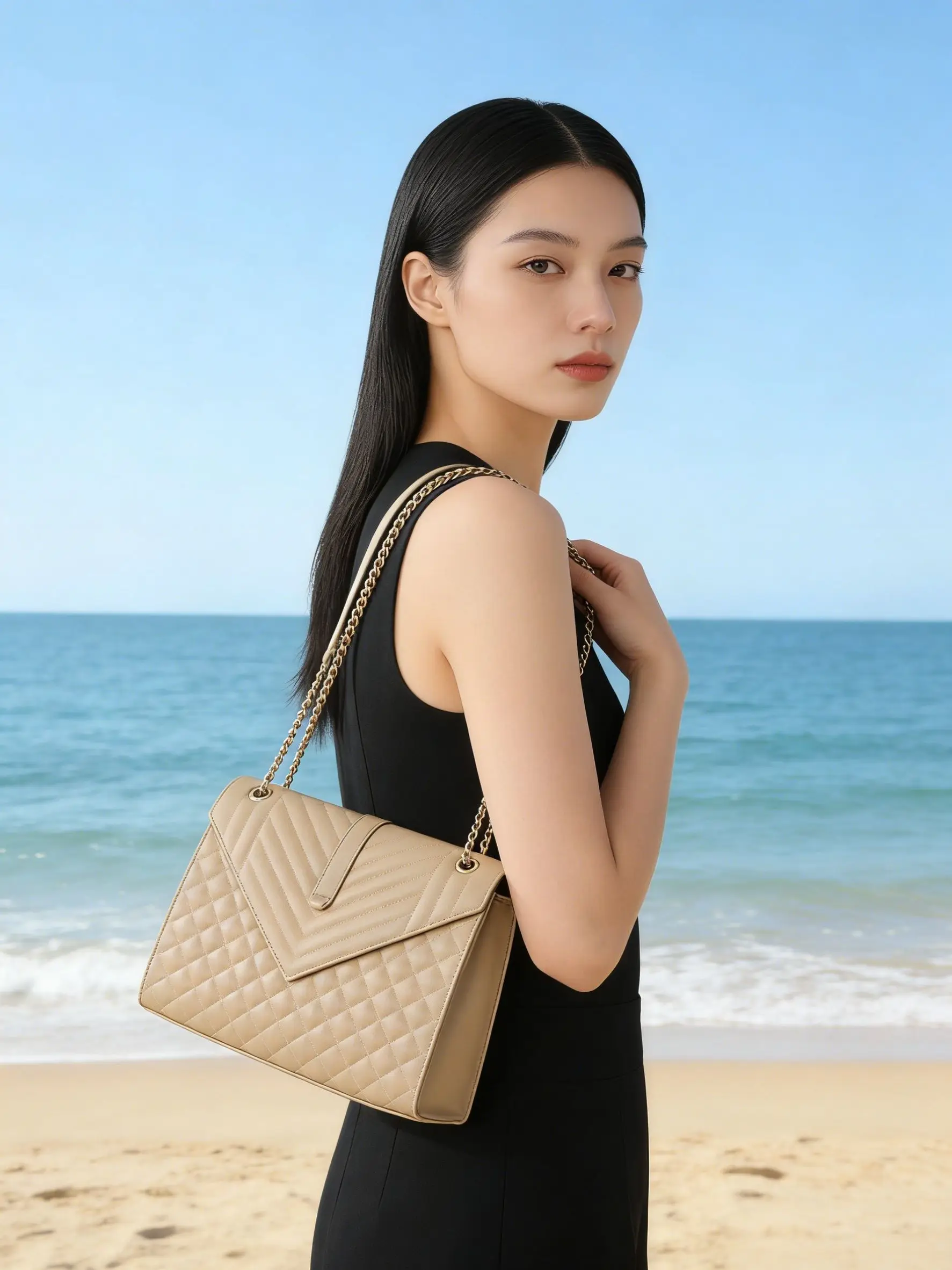 

Vintage Style Leather Shoulder Bag Fashion Handbag Luxury Design Handbag