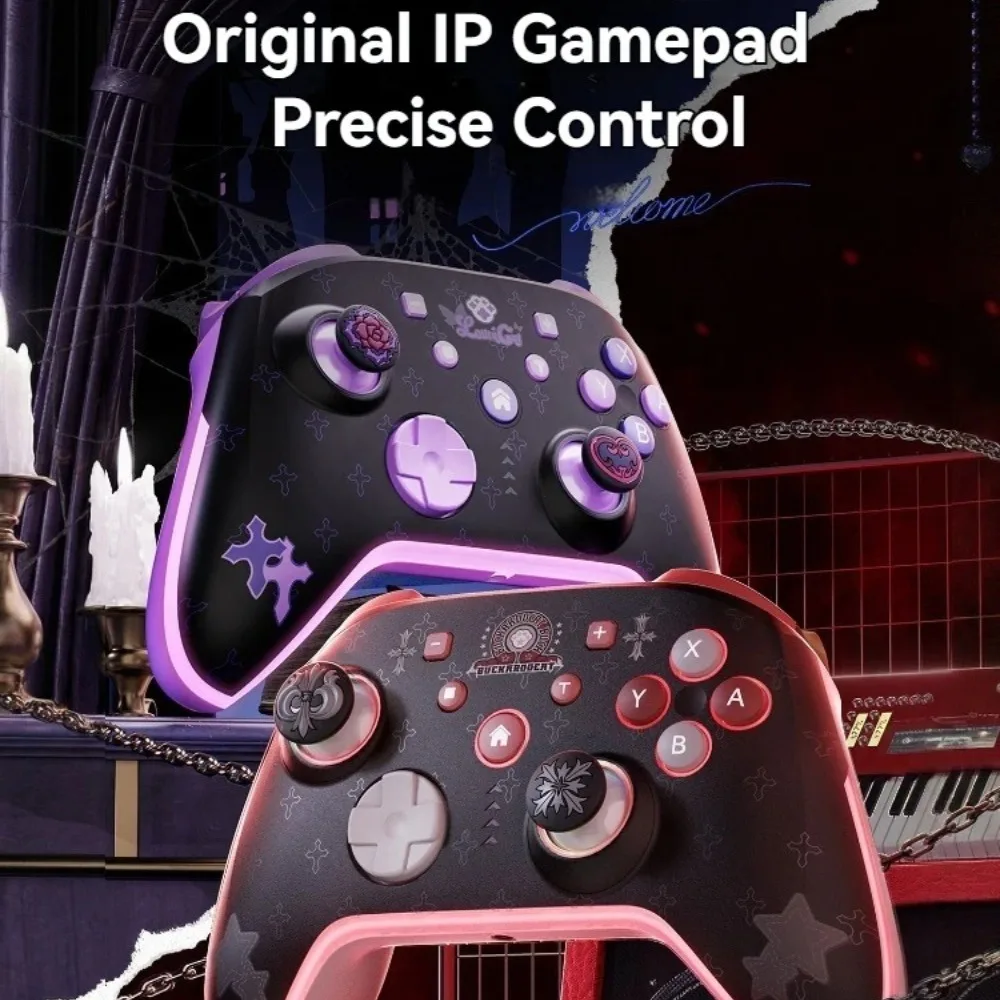 BJBT Game Controller Wireless Bluetooth 3D Hall-Effect Joystick Custom Gamepads for PS5 PC Android IOS NS2/Mobile/Steam Gifts