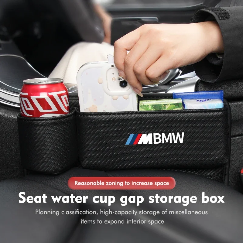 Car Seat Gap Storage Box Water Cup Holder Car Accessories For BMW E30 E34 E36 E39 E46 E52 E53 E60 E61 E62 E70 E71 E83