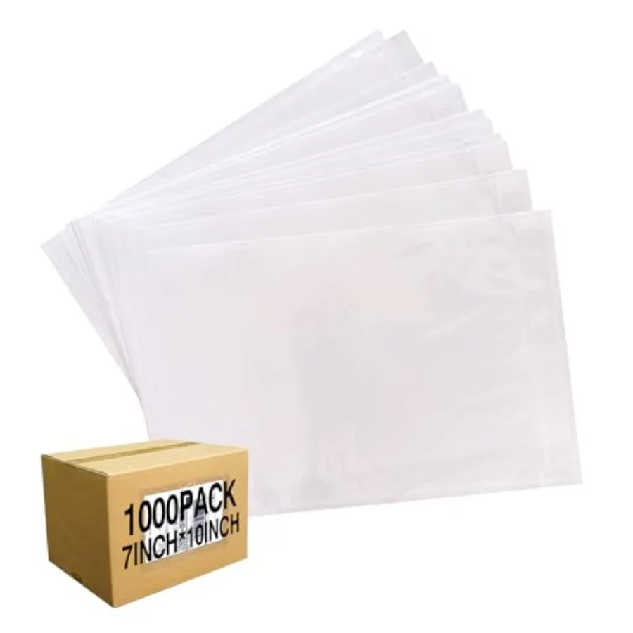 

1000 Pcs Clear Packing List Envelopes Adhesive Shipping Label Pouch Shipping Document envelopes Clear Face