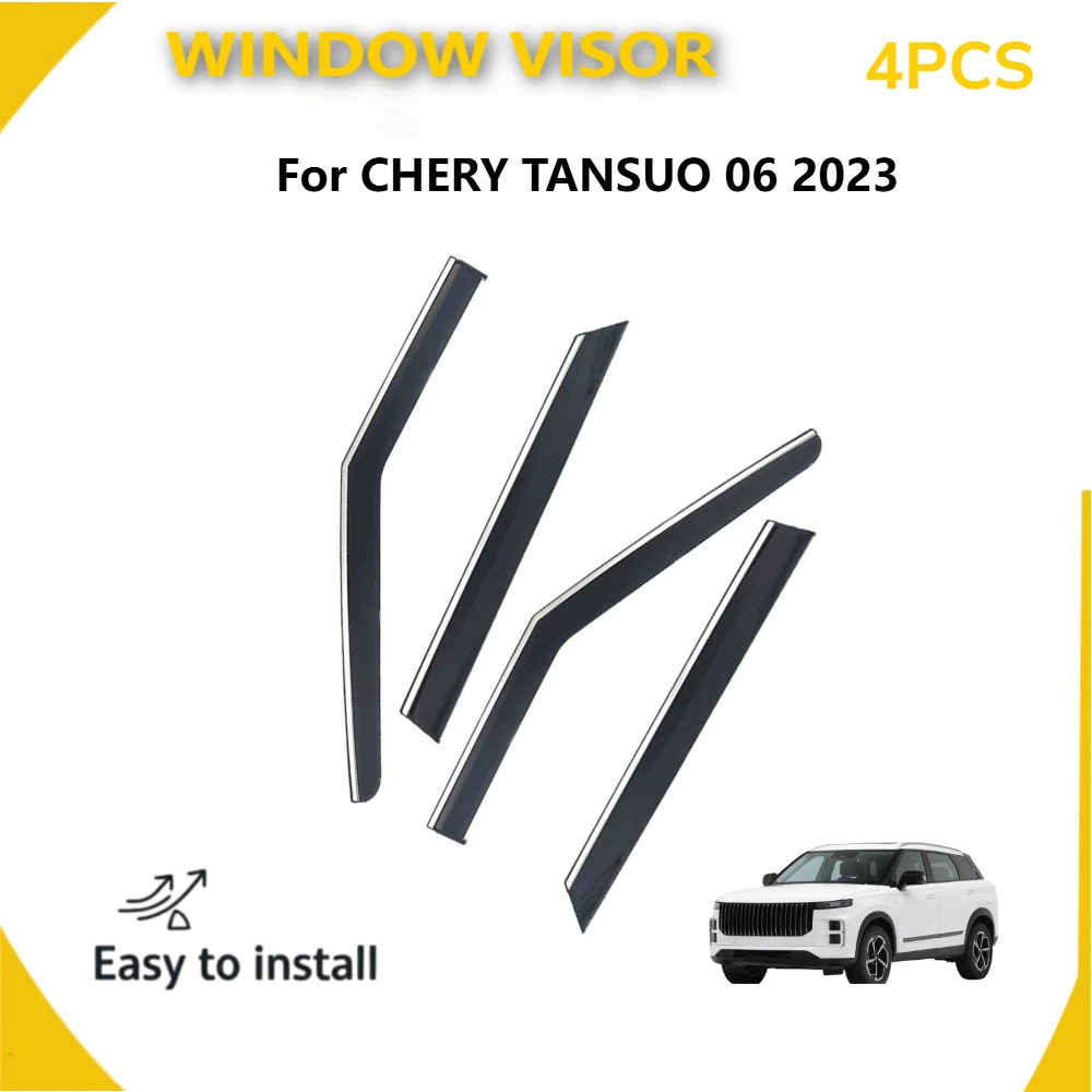 Premium Injection Window Visor for CHERY Tansuo 06 2023 - PC Rain Guards, Sun Shield Door Deflector