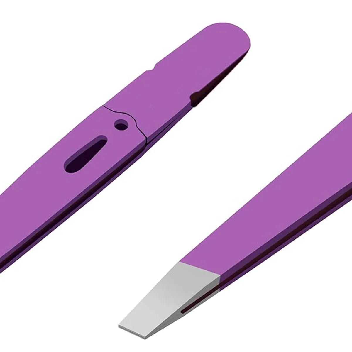 Extracteur de cheveux fins colorés, pince à épiler inclinée en acier inoxydable, outils de maquillage pour l'élimination des poils fins