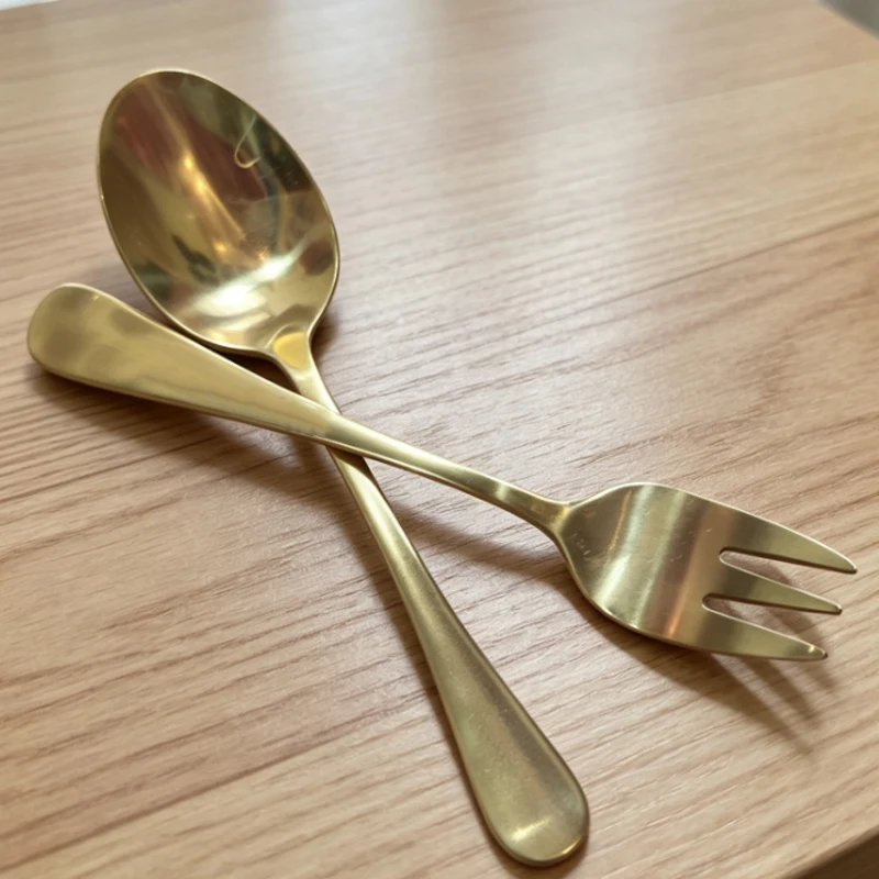 2/4/6pcs1010 stainless steel No.4 spoon fork is simple and beautiful, which is indispensable for restaurants and hotels.