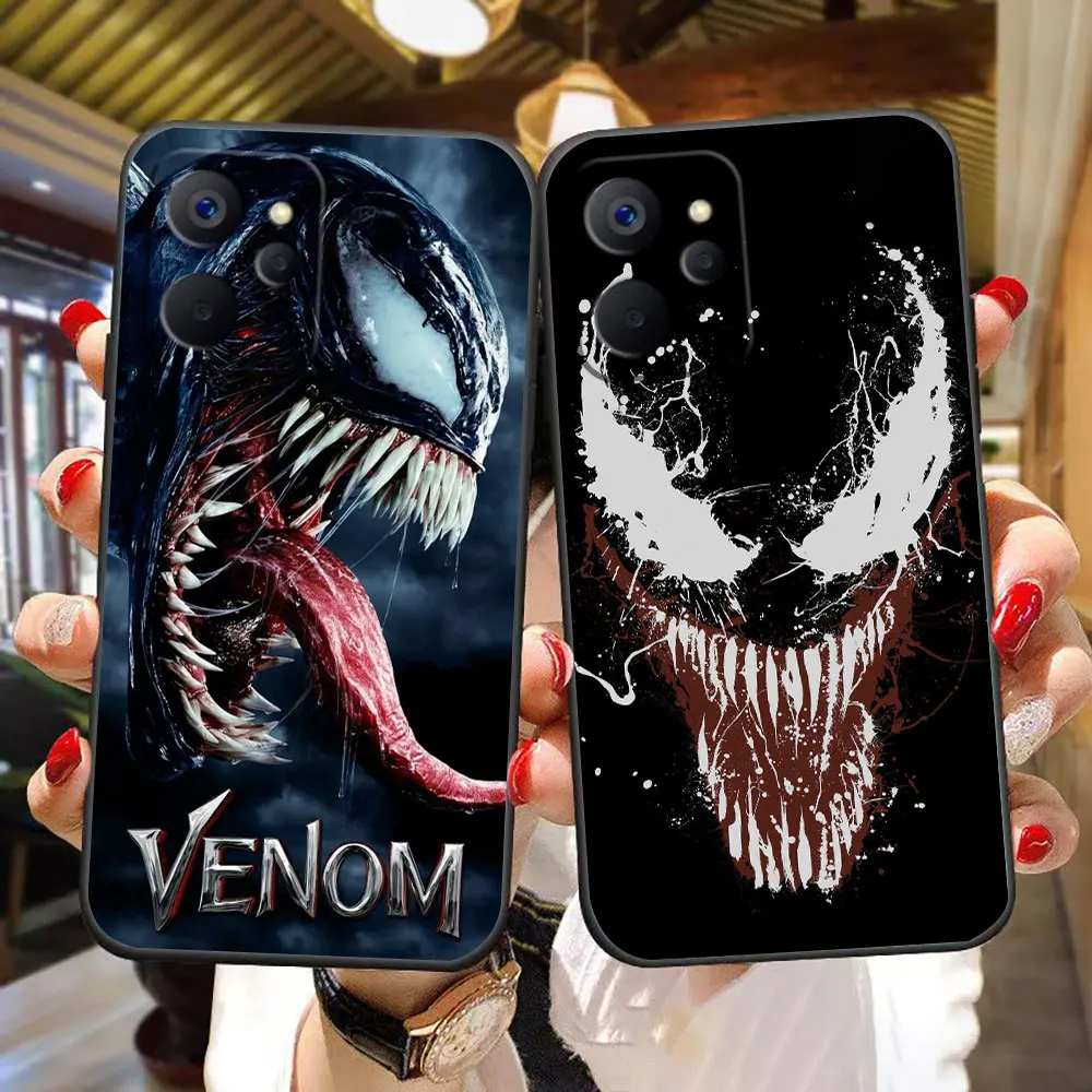

Marvel Horror Venom Phone Case For Realme C75 C65 C63 C55 C53 C35 C33 C30S C21 C20 C15 C11 GT NEO 2 NARZO 50 X50 TPU Case Shell