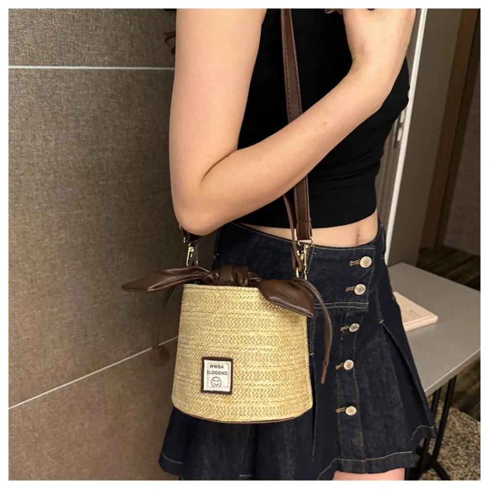 Women Summer Straw Shoulder Bag Fashion Beach Woven Handmade Crossbody Bag