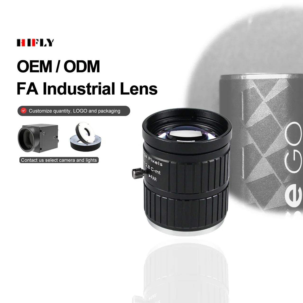 

HIFLY 75mm 1" 10MP Machine Vision Camera Lenses Industrial Optical C Mount Fa Lens for Defect Detection
