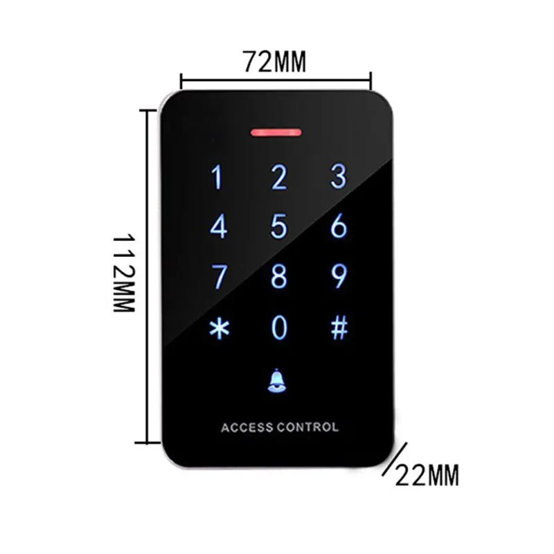 

RFID Touch Keypad Standalone Access Control System 1000 users ID/IC Type Option ABS Plastic Case