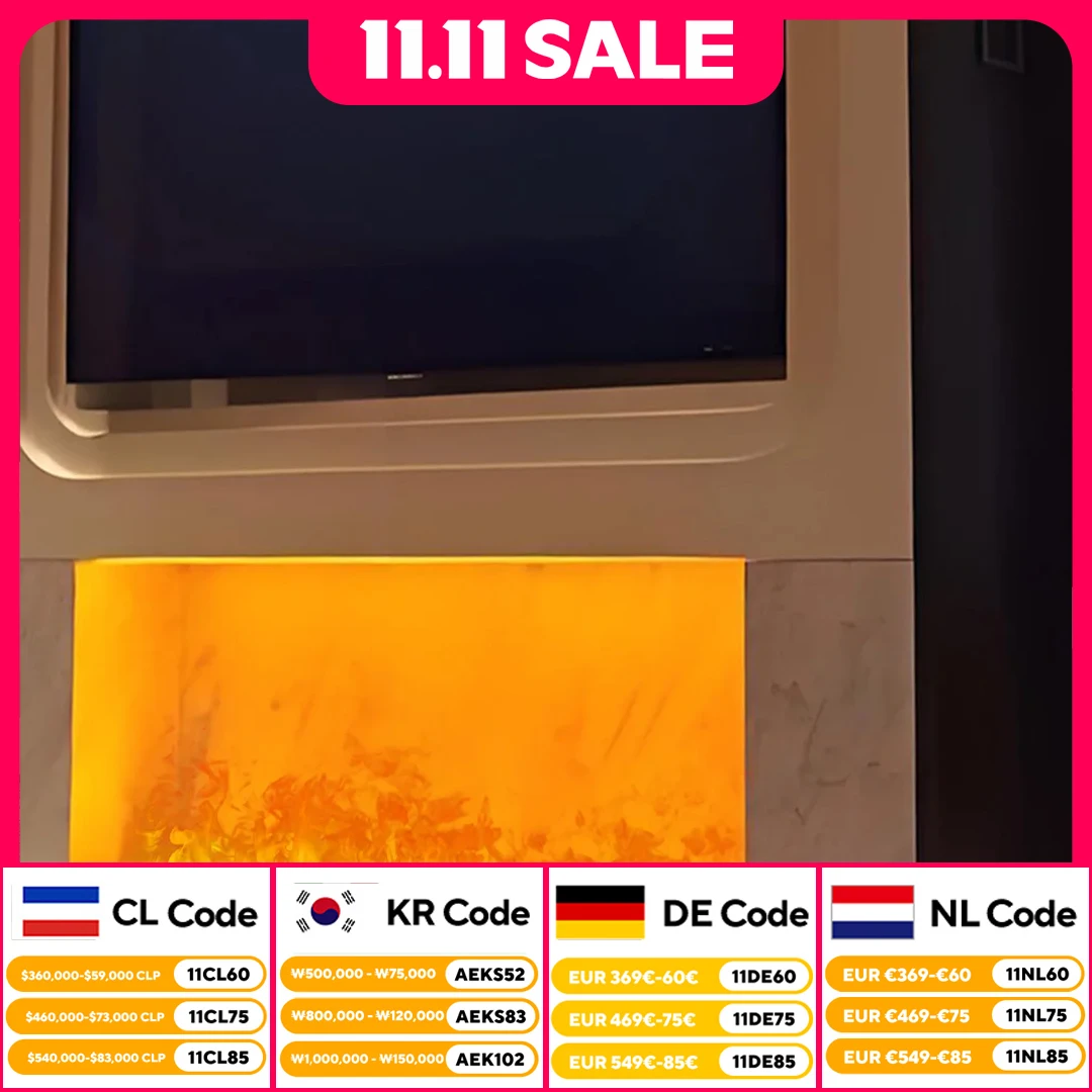 

Smart water replenishment multi-color LED atomizing fireplace indoor home decoration 3D water vapor atomizing fireplace