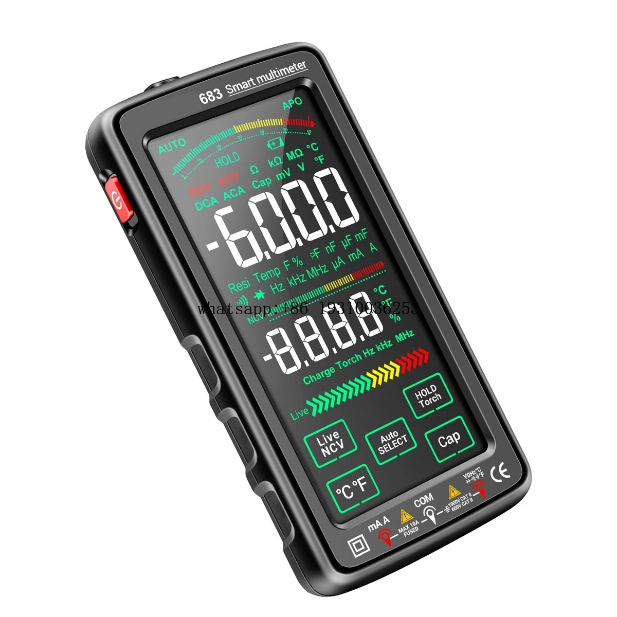

Smart Multimeter 6000 Counts Multimeter Test Rechargeable Multitester Voltage Tester Current Tool With Touch Screen