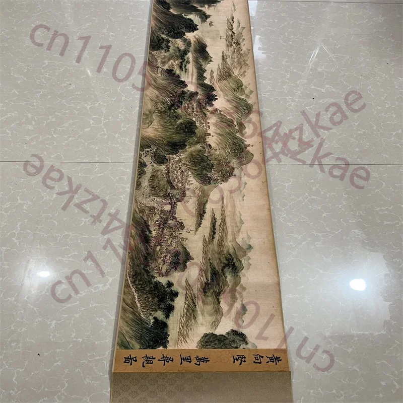 China Ancient Picture Paper,Character Painting,Huang Xiangjian's long-distance search for relatives, Long Scroll Painting