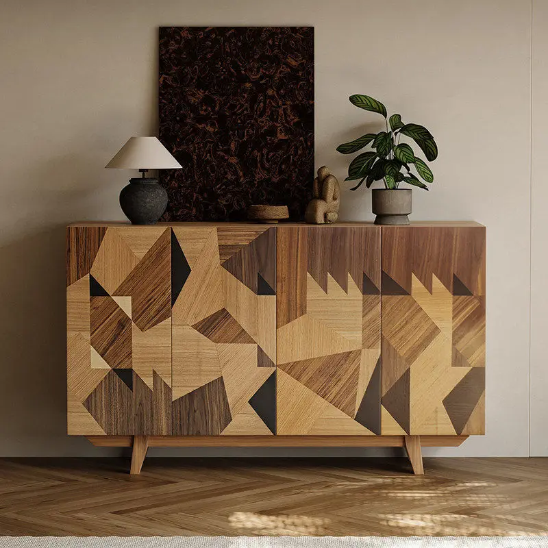 

PYJ Italian light luxury art abstract color matching storage medieval living room storage porch sideboard