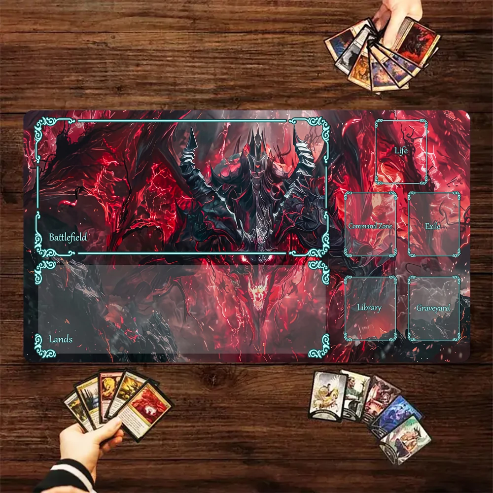 Magic Card Playmat with zone Dark style giant dragon theme MTG playmat gathering game mat Desk Mat Commander Battle playmat