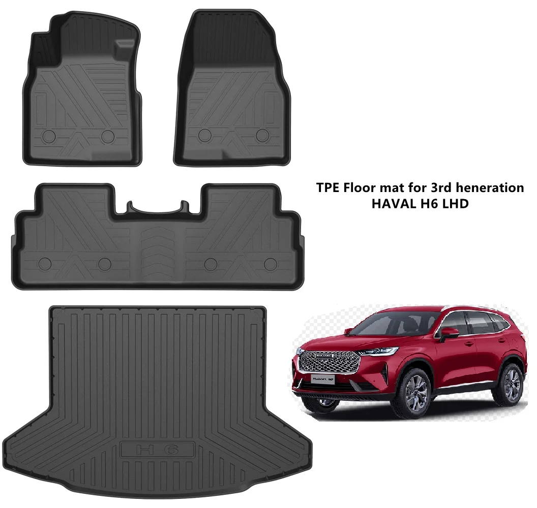 

Custom Fit For 2017-2022 Haval H9 3rd Generation H6 Dargo Car Floor Mat Durable TPE ECO Material with Trunk Mat SUV