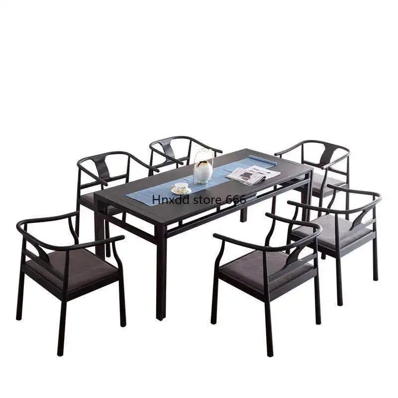 Rectangle Dining Table Combination Restaurant Homestay Office Ash Wood