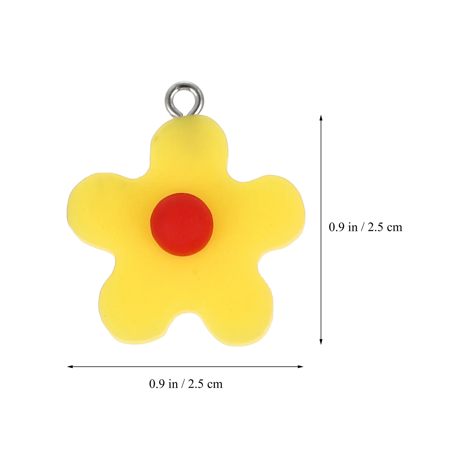 15 Pcs Flower Pendant Charm Soft Rubber Accessories Earrings Colorful Necklace Charms