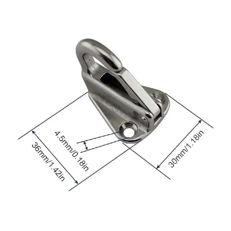 2 X Marine 316 roestvrijstalen veer met kliksluithaak Boothardware Marine Boot Veervergrendelde haken Klaar voorraad